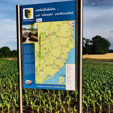 Langbett Karlsminde Infoschild Schwansen