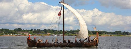 Wikingerschiff in Haithabu an der Schlei