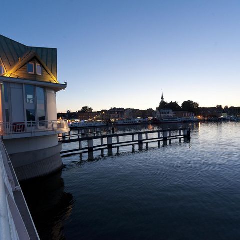 Kappeln Schleibrücke bei Nacht