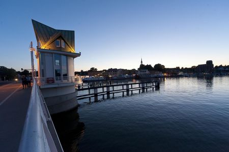 Kappeln Schleibrücke bei Nacht