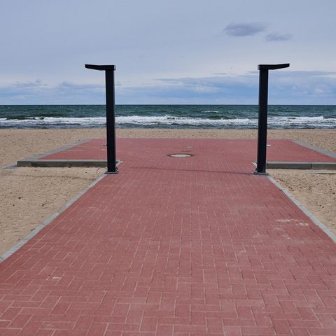 Kappeln Weidefelder Strand normaler Sturm 2023 Strandeingang