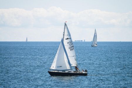 Segelboot in Olpenitz auf der Ostsee