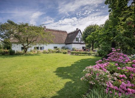 Terrasse und Garten im Café Lindauhof in Boren