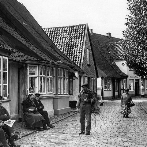 Nostalgischer Blick auf den Holm in Schleswig