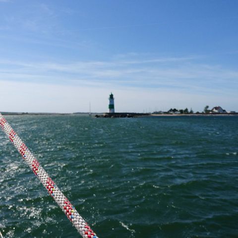 Leuchtturm Schleimünde vom Wasser aus