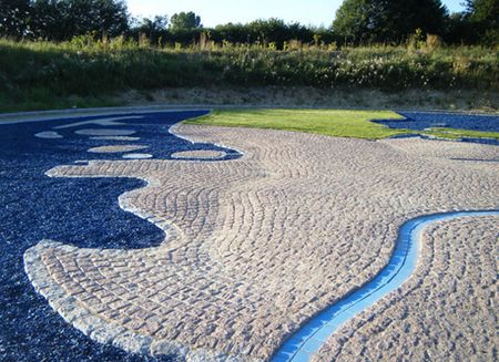 Schleswig Holstein Karte im Barfusspark in Schwackendorf