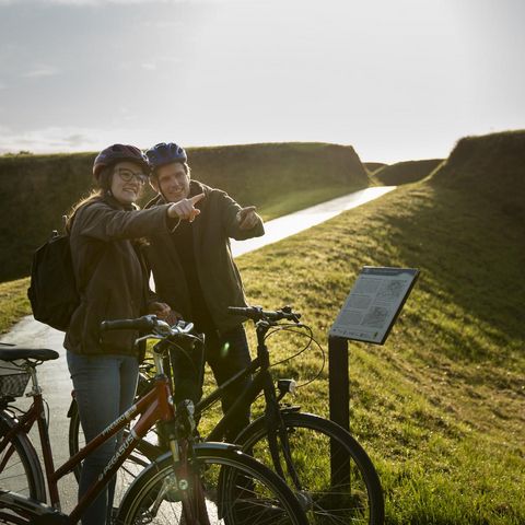 Radfahren am Welterbe Infotafel