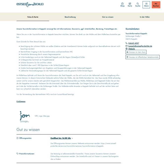 Online-Marketing-Anzeige bei der Ostseefjord Schlei GmbH buchen